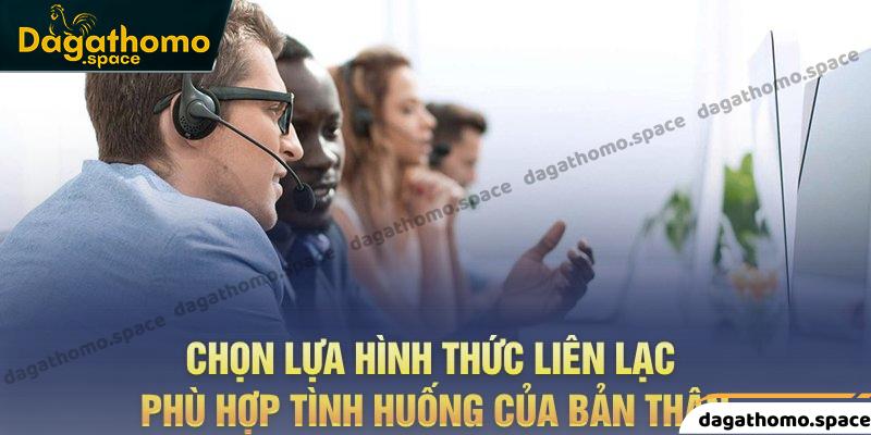 Chọn lựa hình thức liên lạc phù hợp tình huống của bản thân