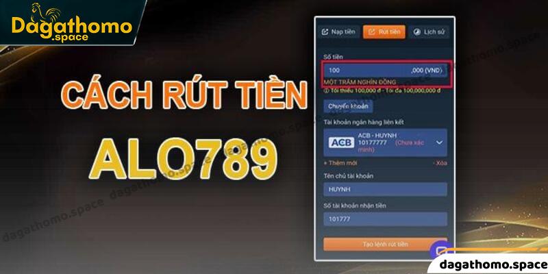 Quy trình rút tiền Alo789 diễn ra cực nhanh chóng